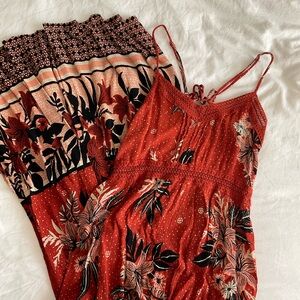 Burnt Orange Floral Maxi Dress - Patrons of Peace